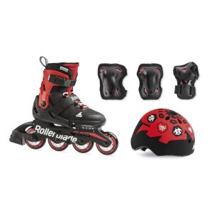 Zestaw dziecięcy rolki Rollerblade Microblade Cube + ochraniacze + kask