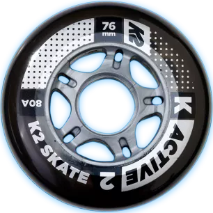 Koła K2 76mm 80a + ILQ 5 + dystans 7mm