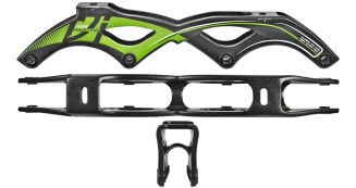 Płoza Powerslide  Vi Carbon 2.0 13,2'' 4x110mm ( Czarno zielona ) - 3