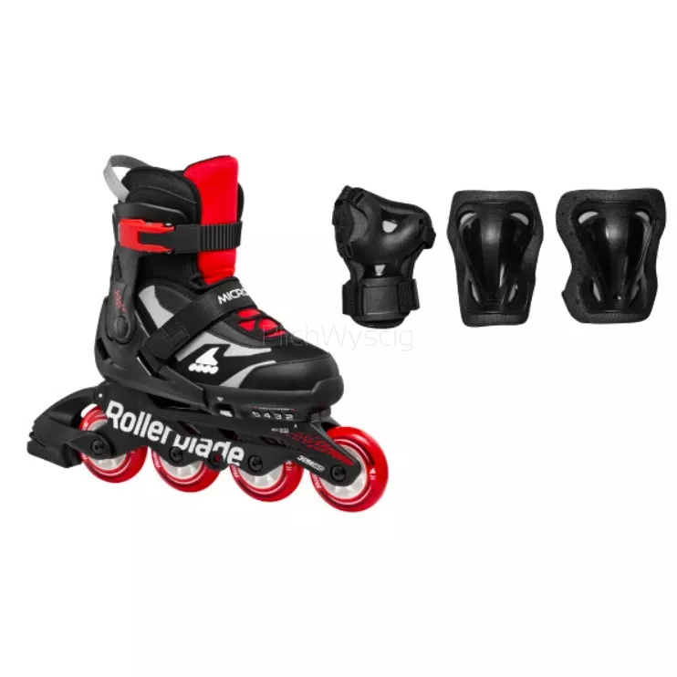 Rolki dziecięce Rollerblade MICROBLADE Black/Red Combo + ochraniacze
